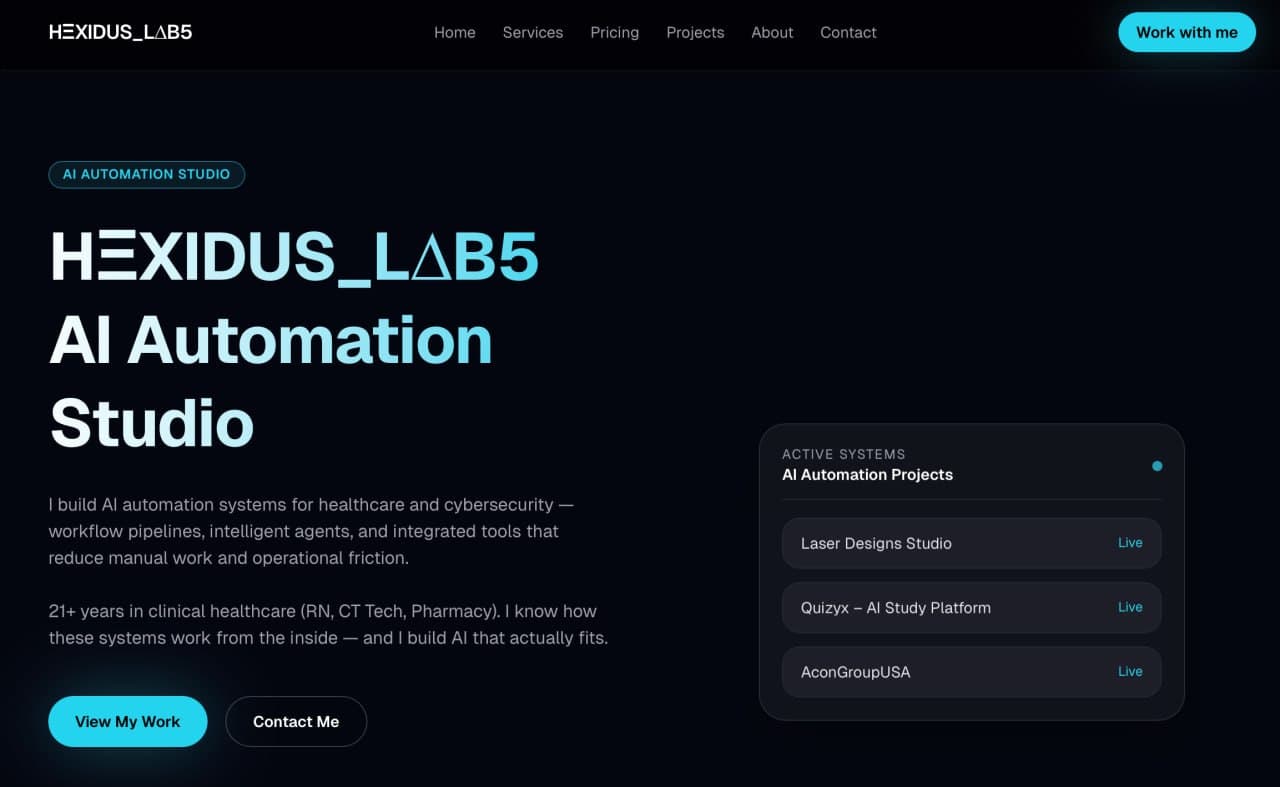 Hexidus Labs — Portfolio
